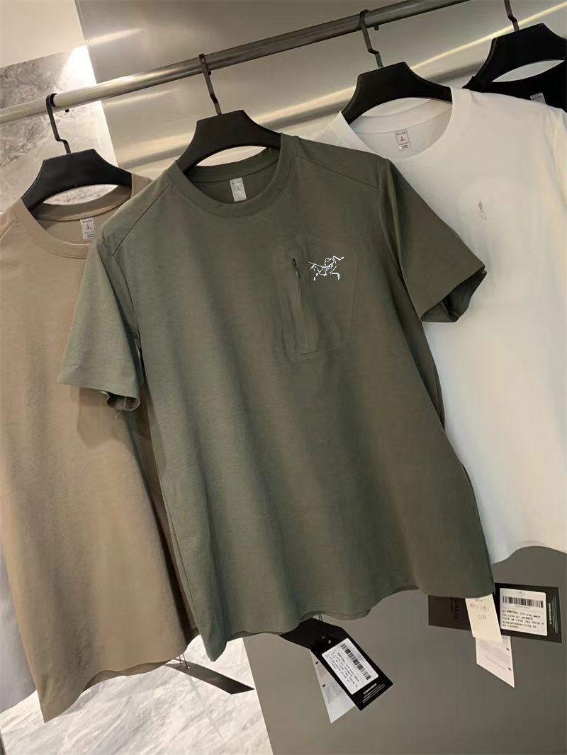 2-3【专柜撤柜】茑家  圆领拼接口袋短袖 08071茑