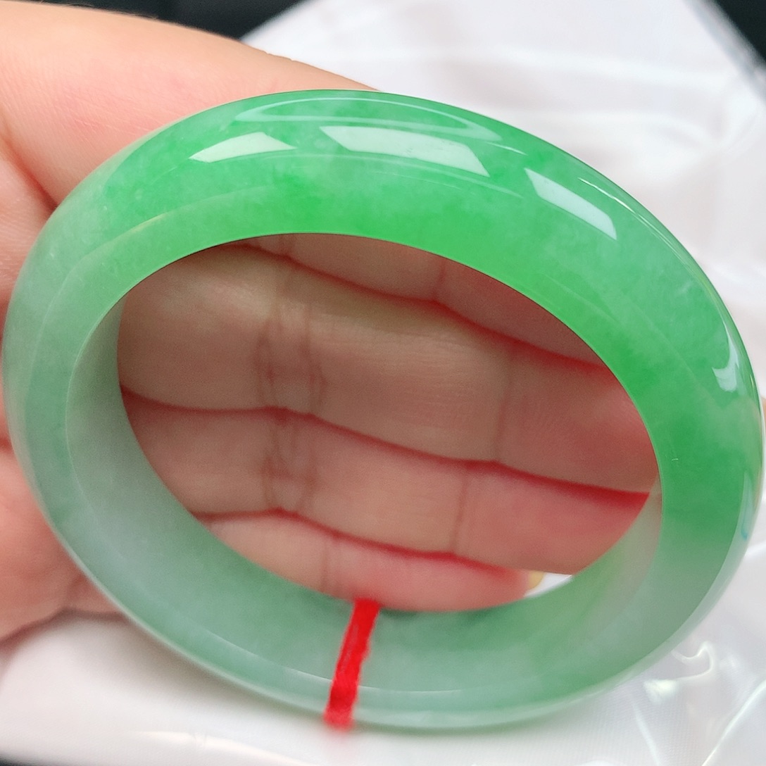 未镶嵌手镯翡翠20正阳绿超绝微瑕