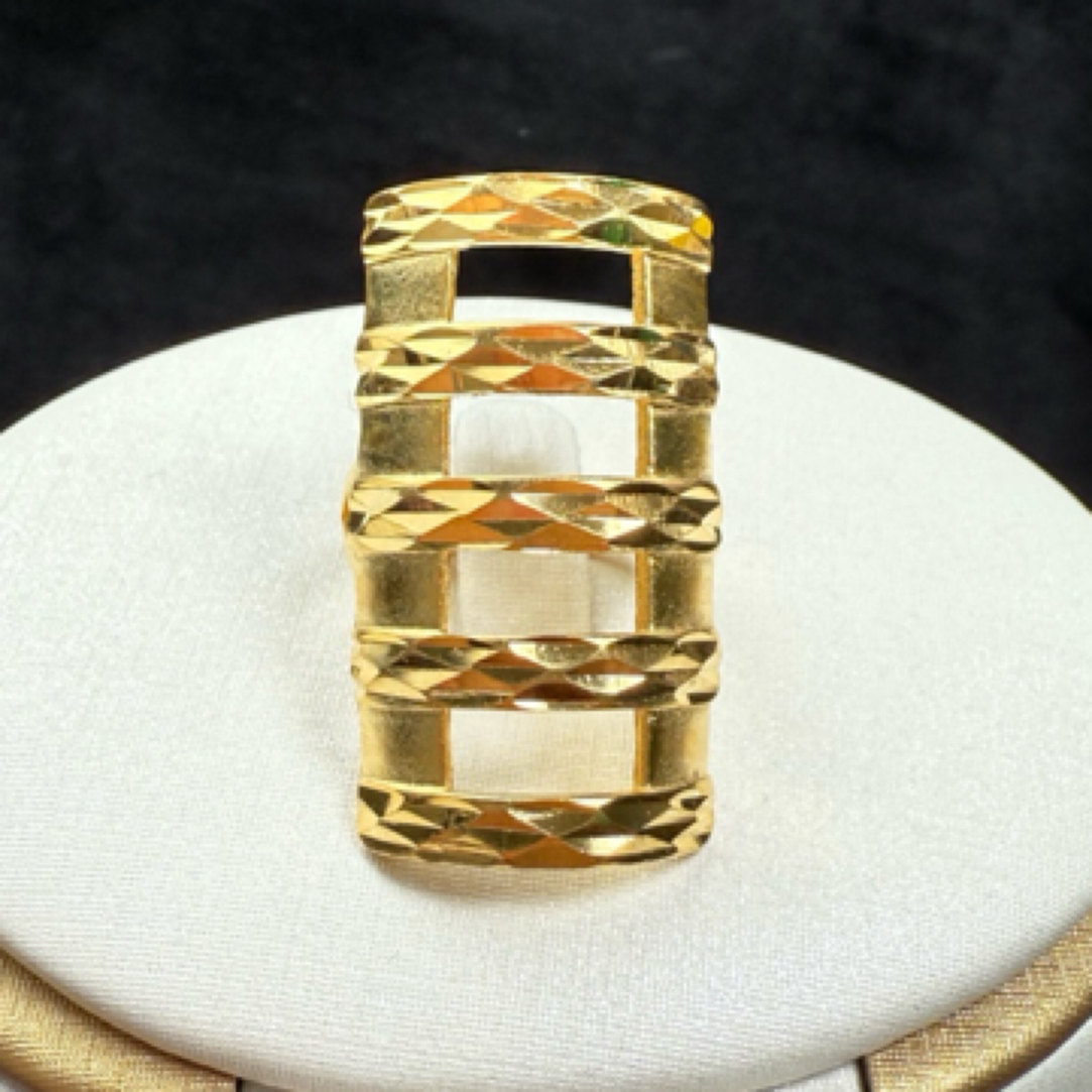 钛钢戒指 男戒D&K长形镂空精致宽戒指首饰指环