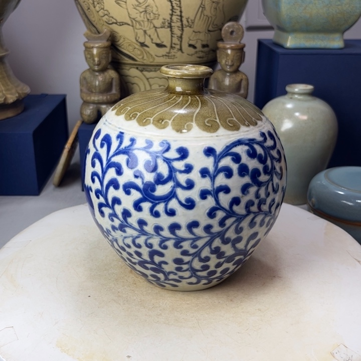 摆件幽*定窑嘟噜瓶摆件1