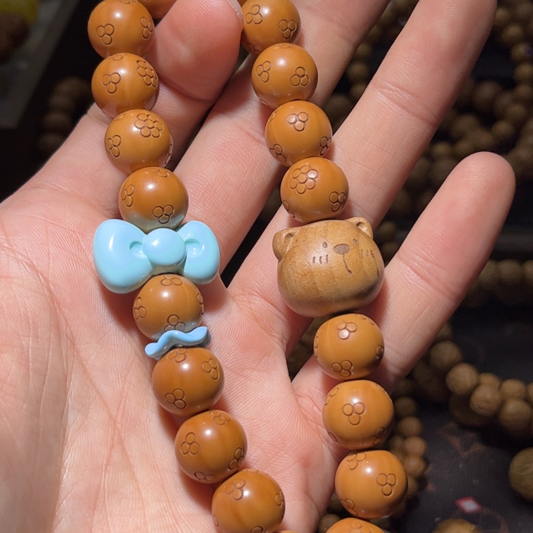 吊坠猴头核桃纯手工万花筒全品无瑕无药14+龙岩料