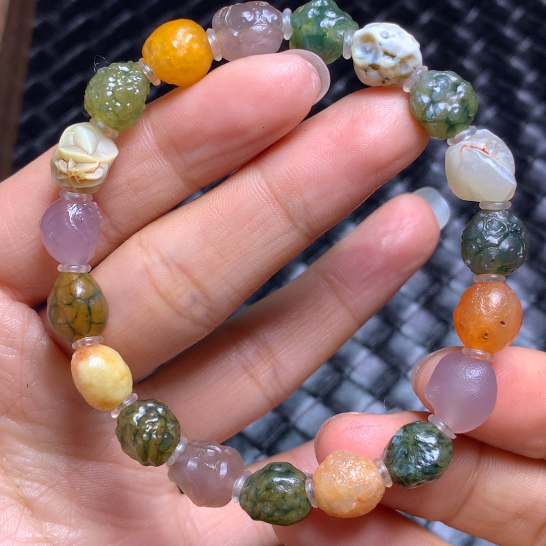 未镶嵌玛瑙/玉髓珠宝半成品