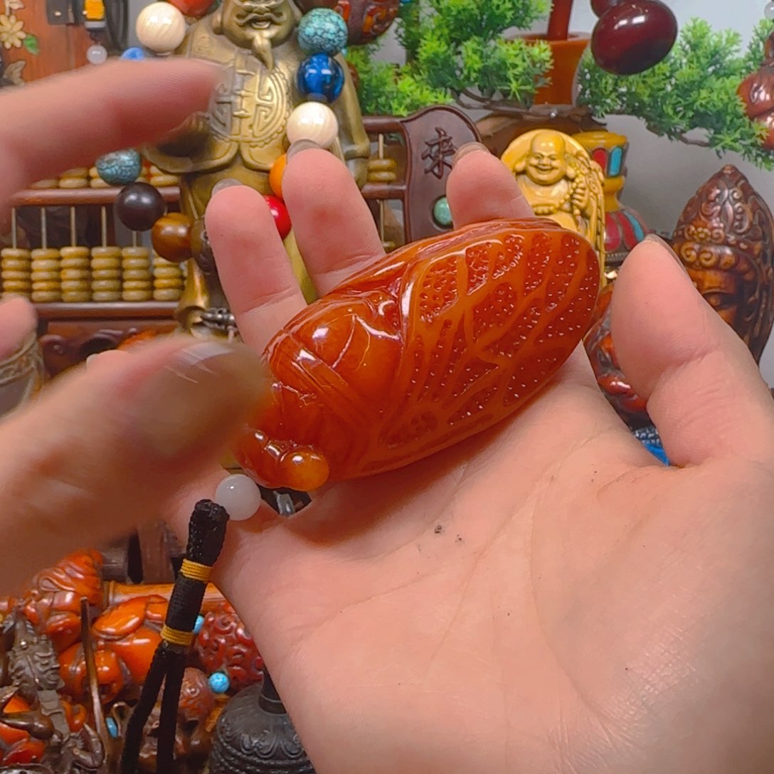 蜜蜡裸石未镶嵌手把