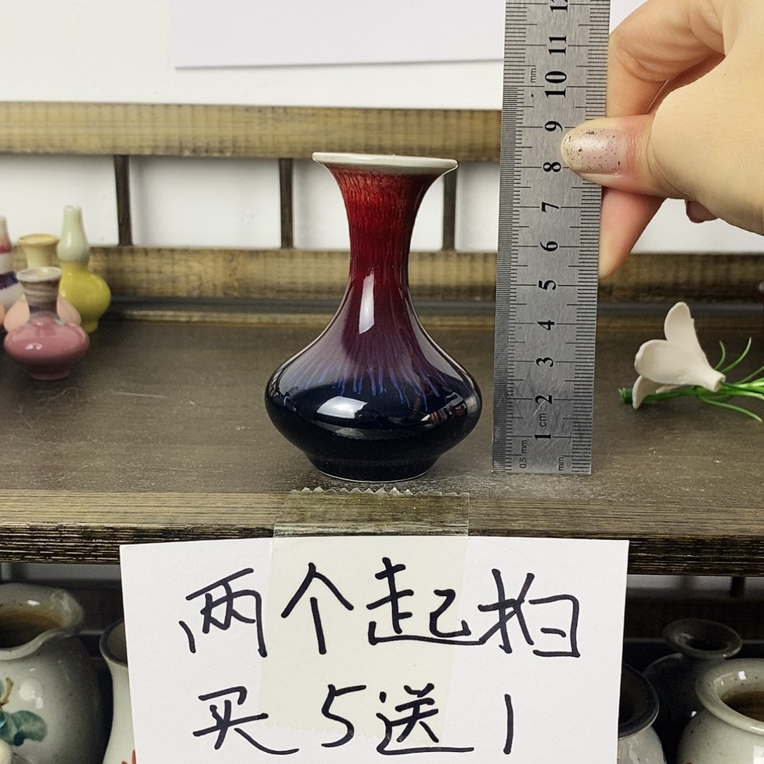 摆件景德镇高温陶瓷小花瓶