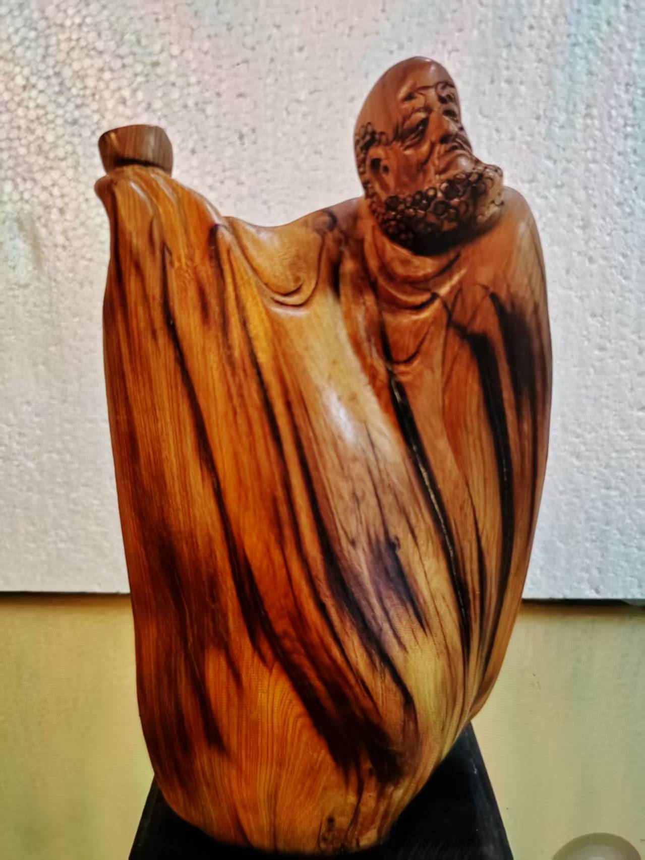 崖柏达摩摆件家居客厅装饰