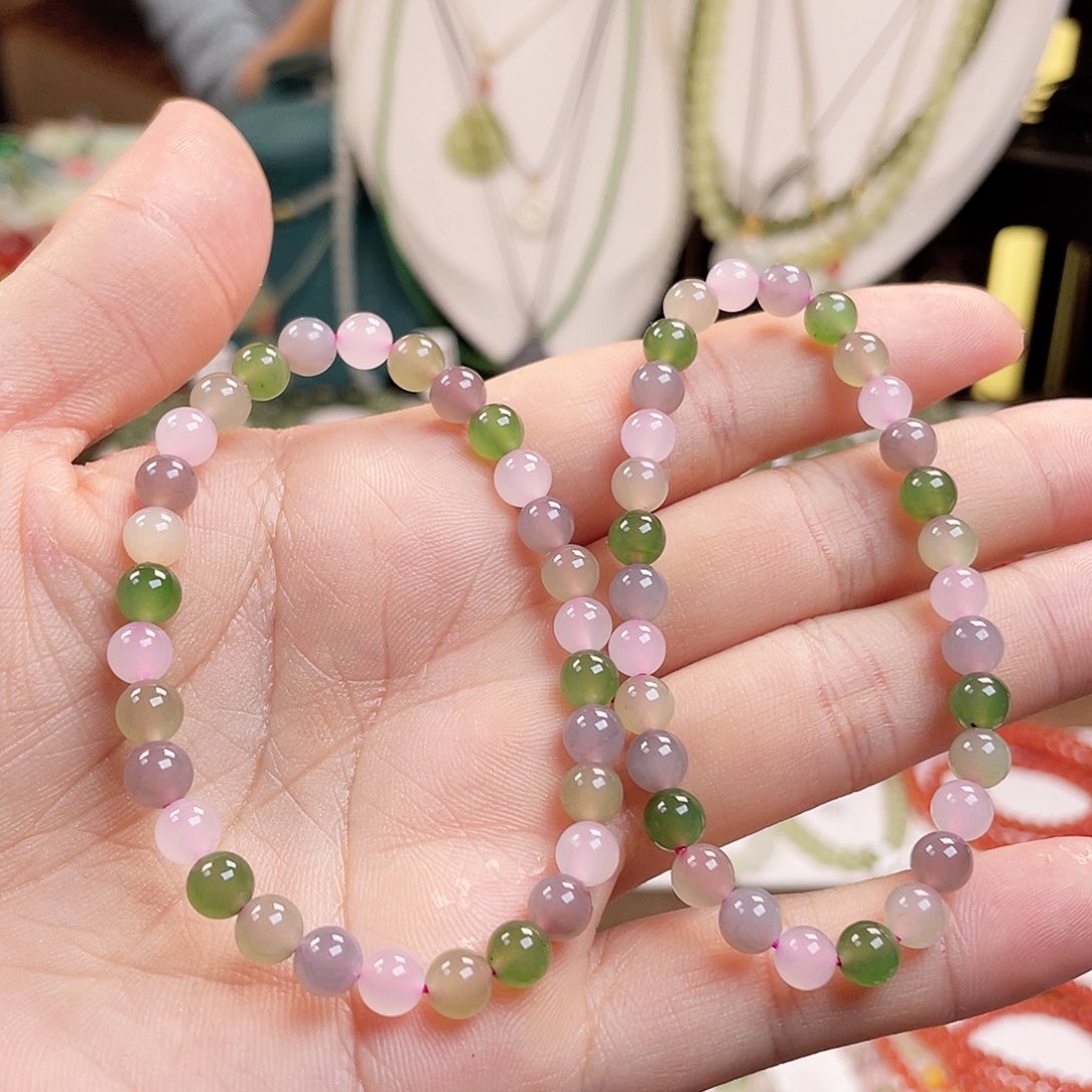 和田玉手链未镶嵌多样性发一