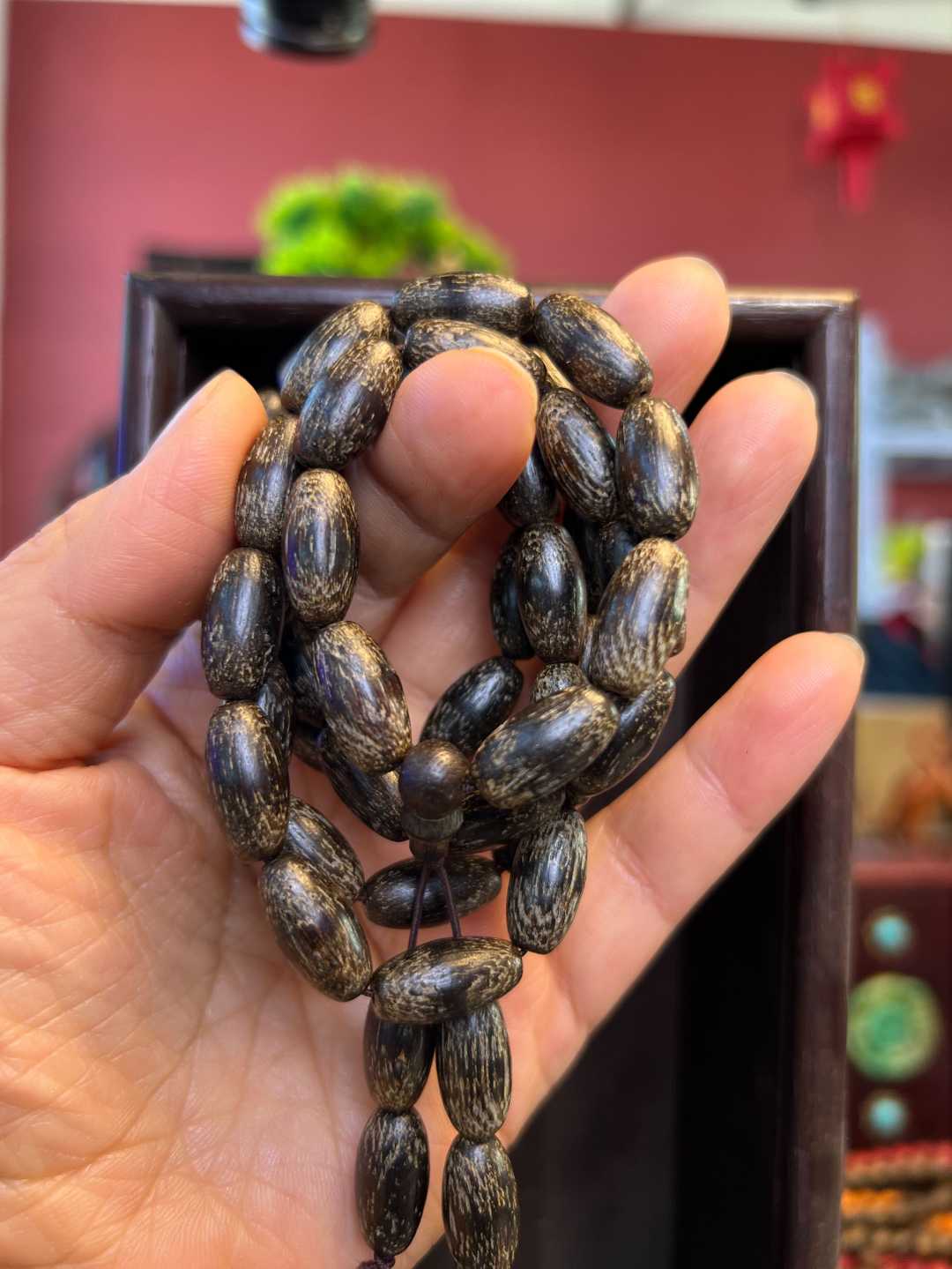 【闪购】沉香+木盒 越南芽庄白奇楠8MM-134