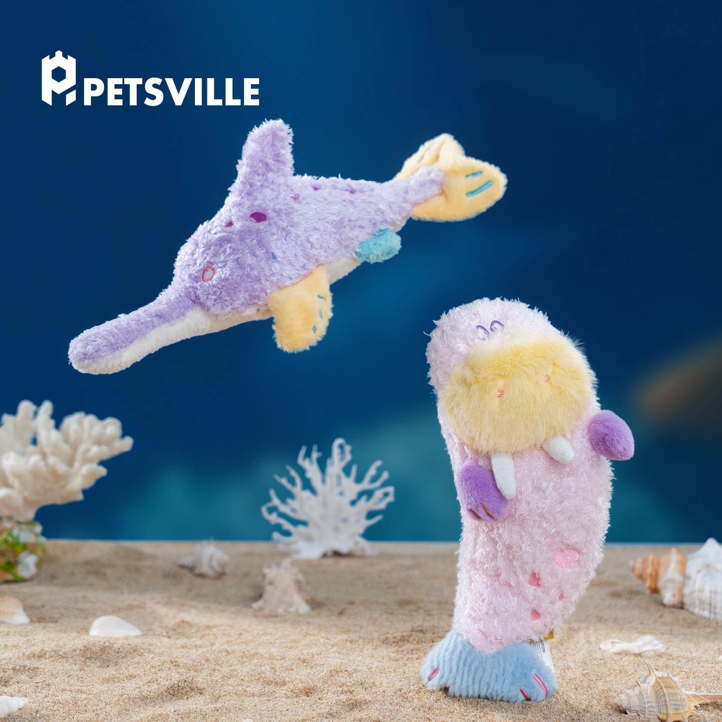 PETSVILLE/派思维琉璃海境系列-狗狗拍打机芯互动玩具