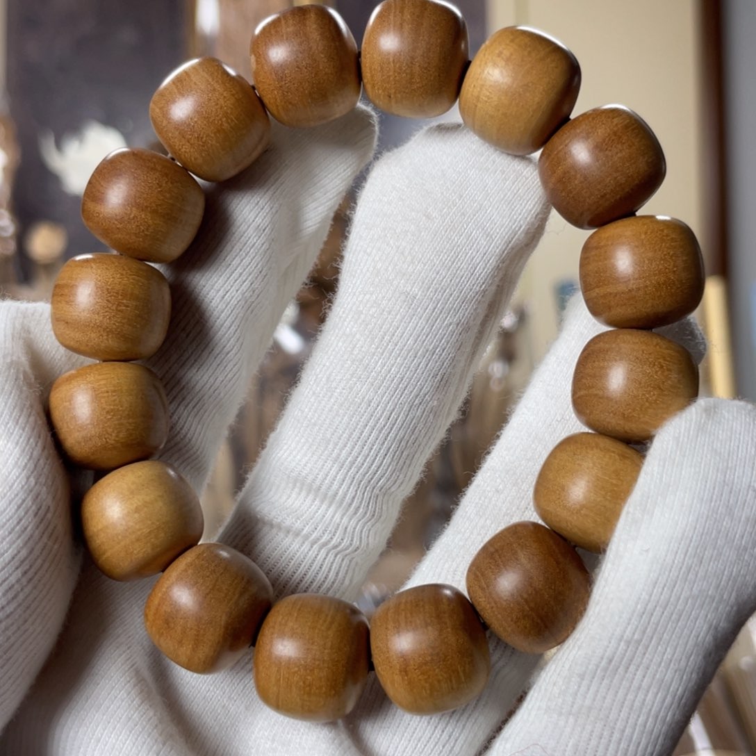 檀香木手串/手链社*怪老山檀香老料横纹13×14