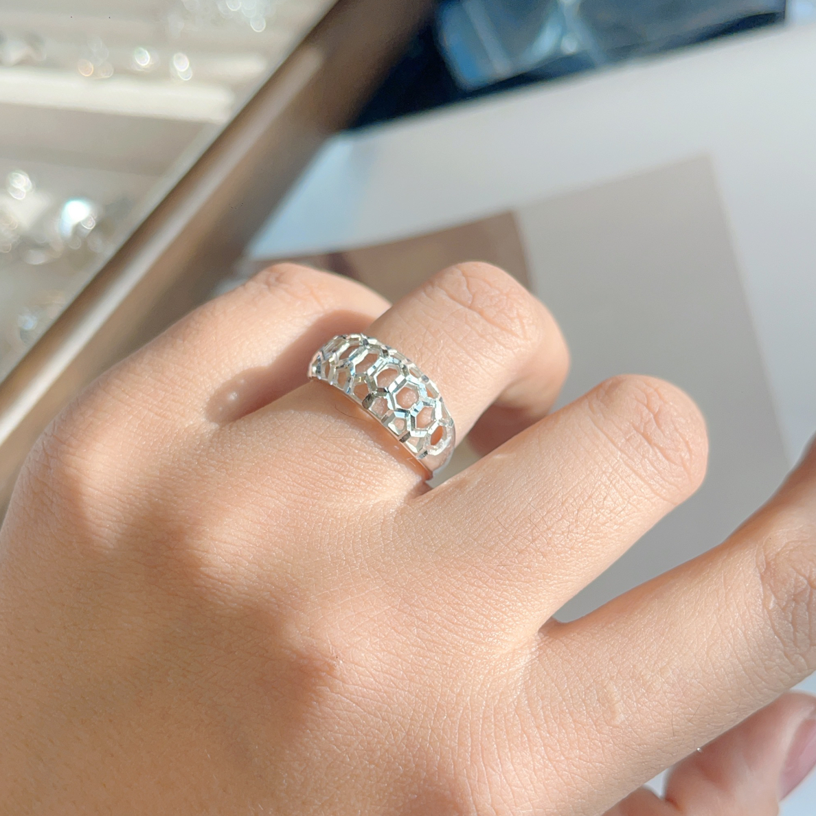 纯铜戒指 活口戒指民族风气质高雅时尚简约