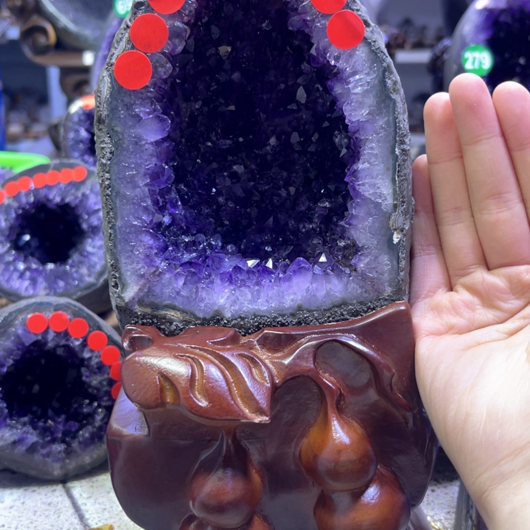 紫晶摆件未镶嵌紫水晶