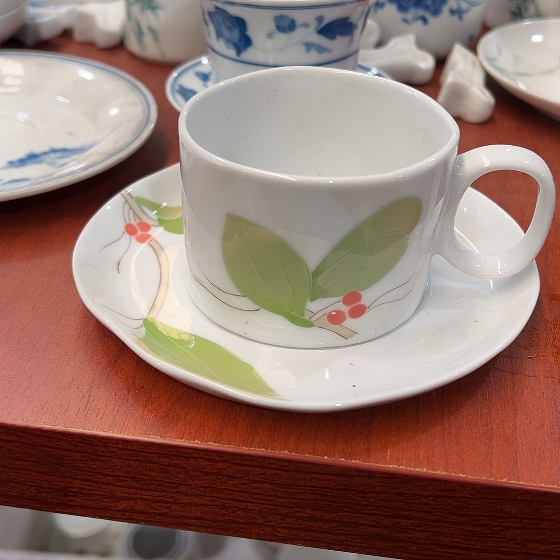 醴陵瓷供货基地炸福利手绘咖啡杯红官窑