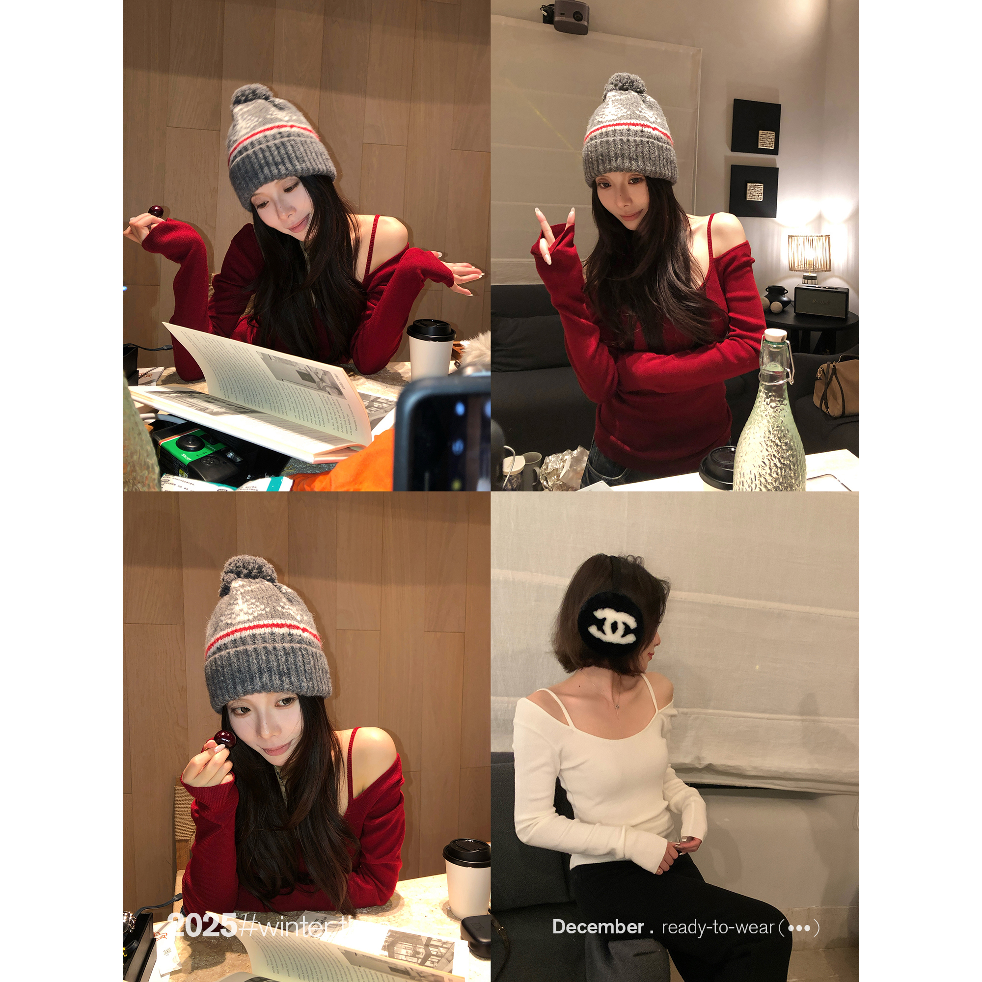 SUNONEONE圣诞跨年 修身显瘦针织衫女冬季长袖套头打底衫H1659Z