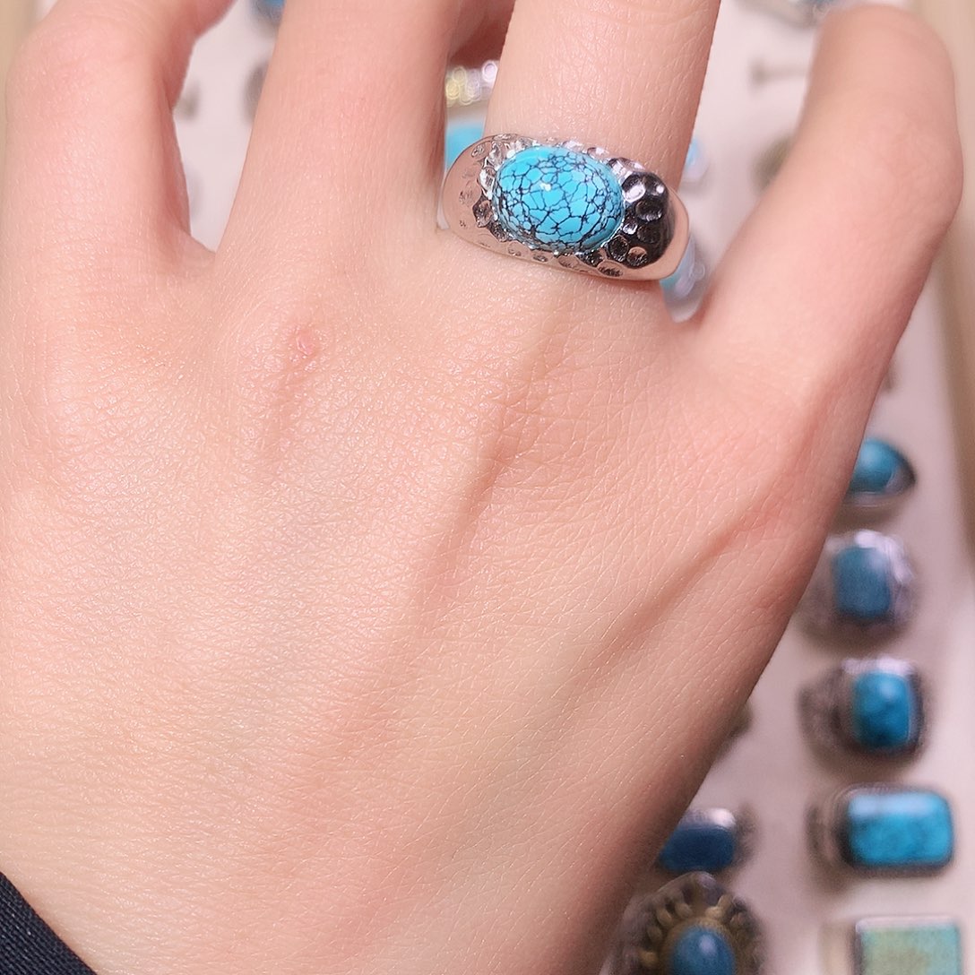 绿松石银S925镶嵌颈饰