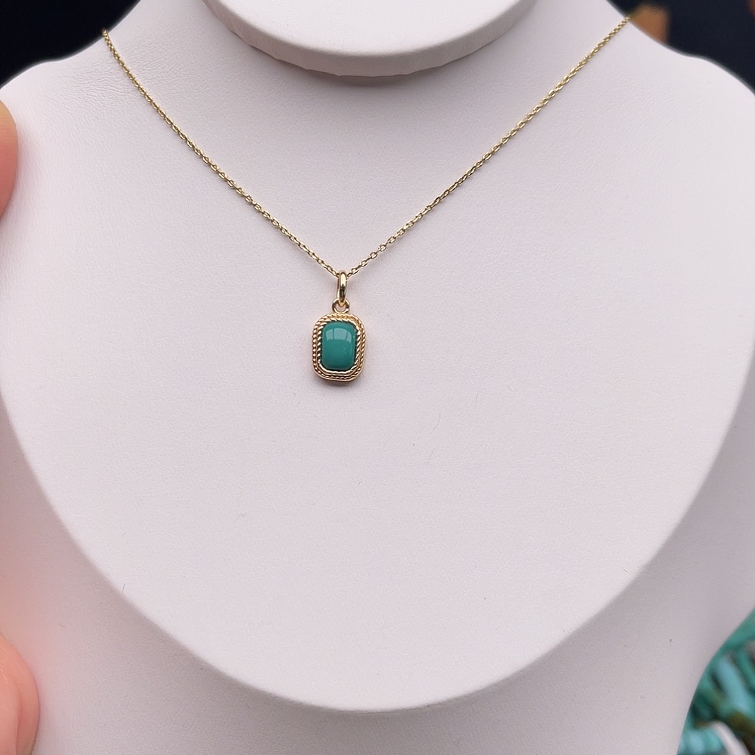 绿松石颈饰合金项链