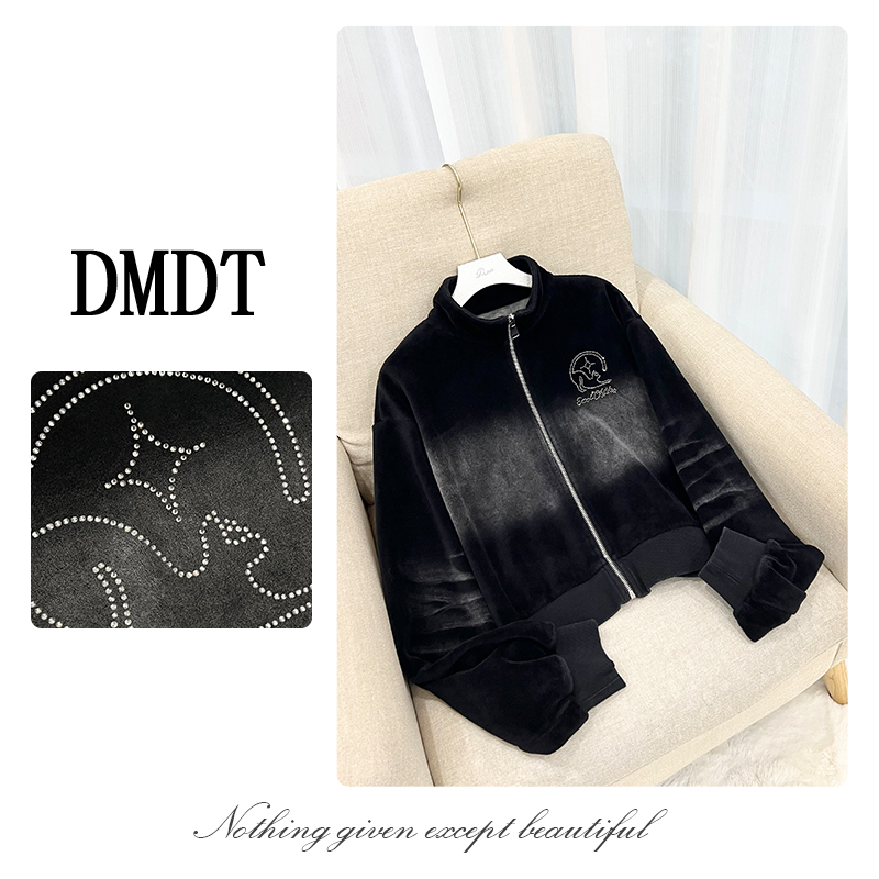 【DMDT服饰】2025秋冬 “引力不羁”重工烫钻加绒加厚显瘦女外套D2092