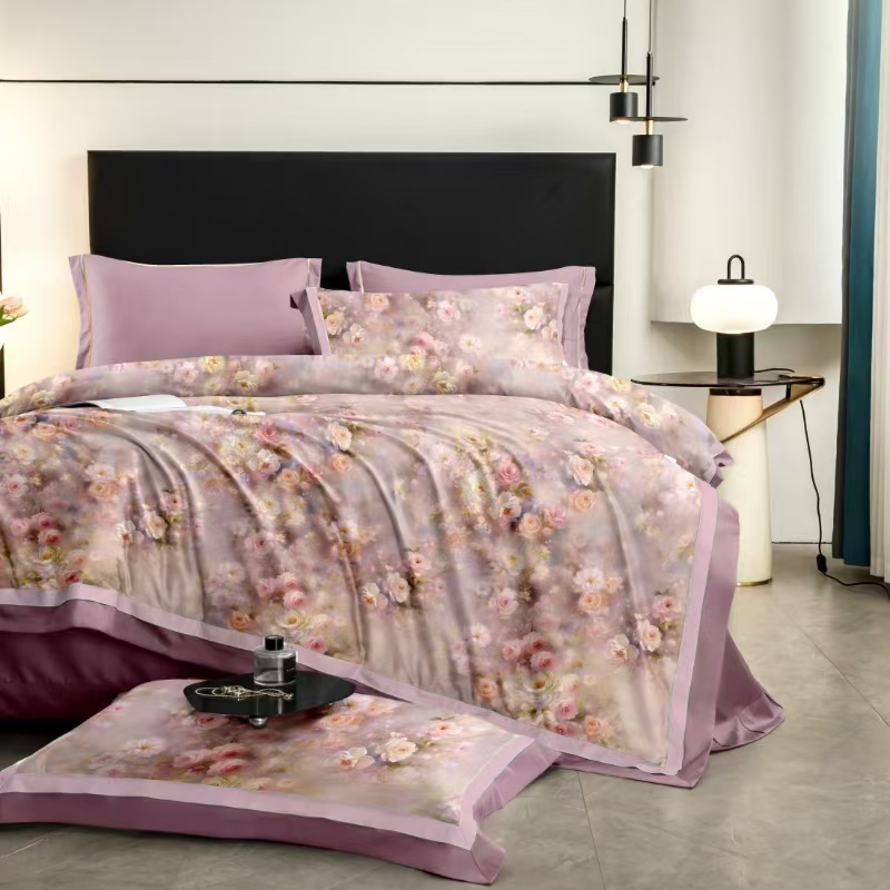 C7510 纯棉御棉双拼活性数码印花100s标准四件套 普罗旺斯200*230