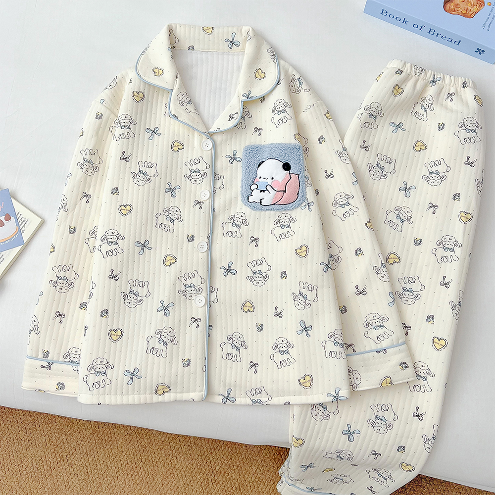 【游戏布布】加厚卡通保暖甜美公主风可爱家居服睡衣套装可外穿暖和