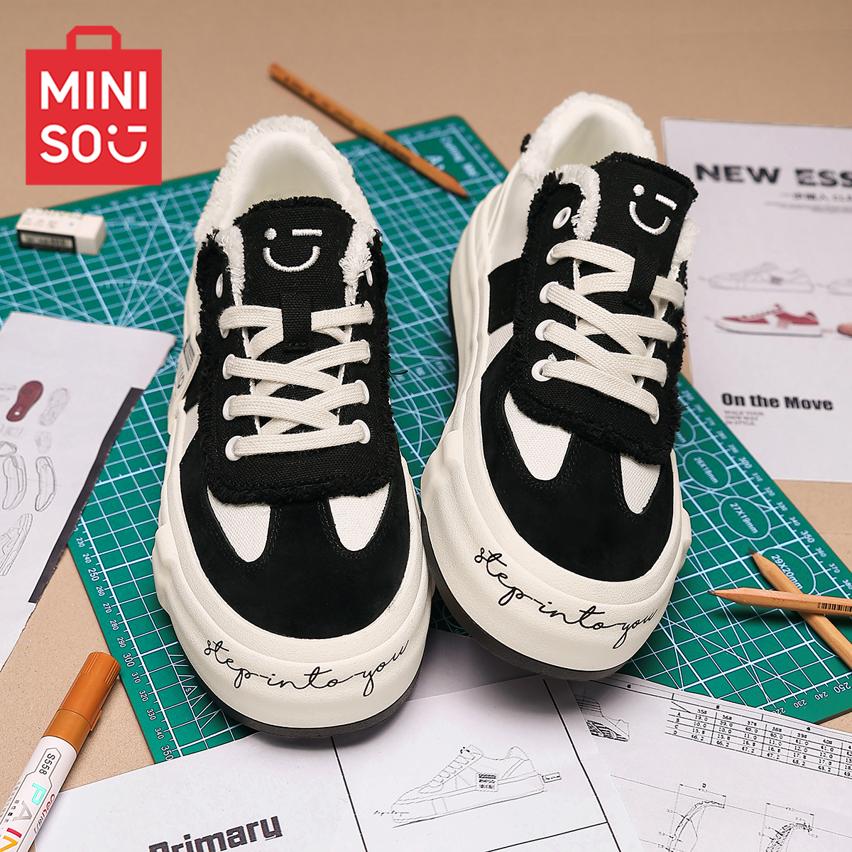 名创优品春季男鞋小众潮流休闲板鞋2026年新款鞋子情侣百搭潮鞋商品图