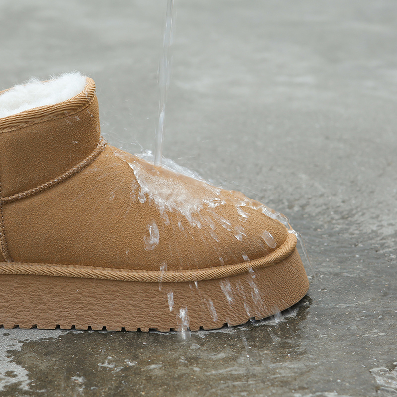 现货【防水】加绒雪地靴女款外穿厚底2025冬季新款雪地棉短靴5854-5