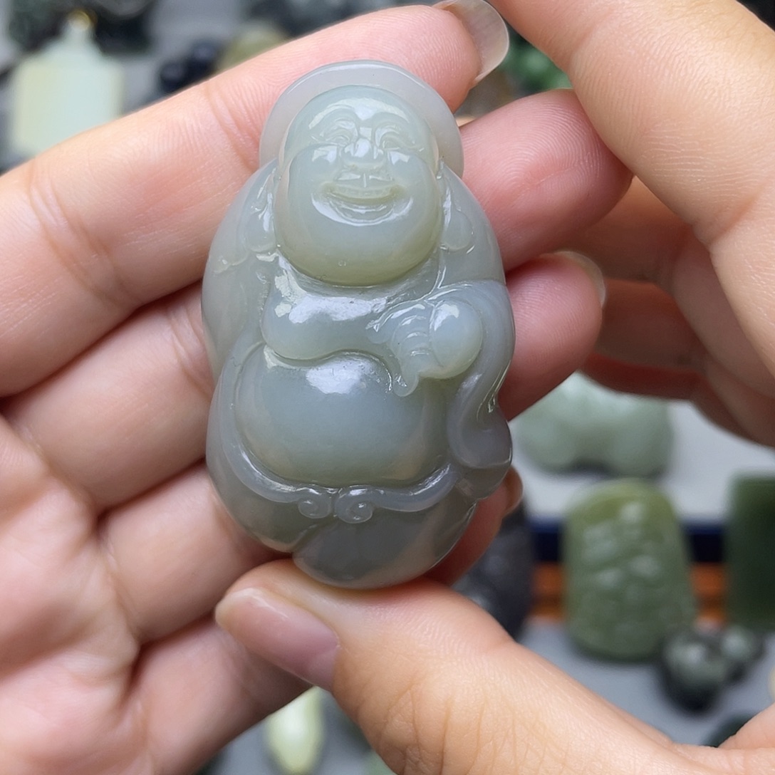 (****和田玉未镶嵌挂件