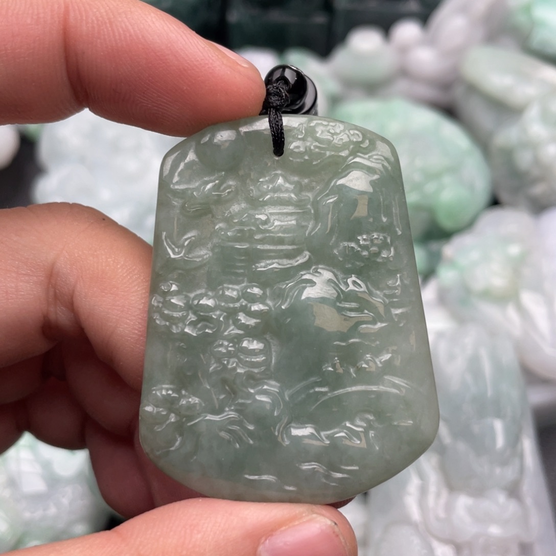 翡翠未镶嵌吊坠(不含链)