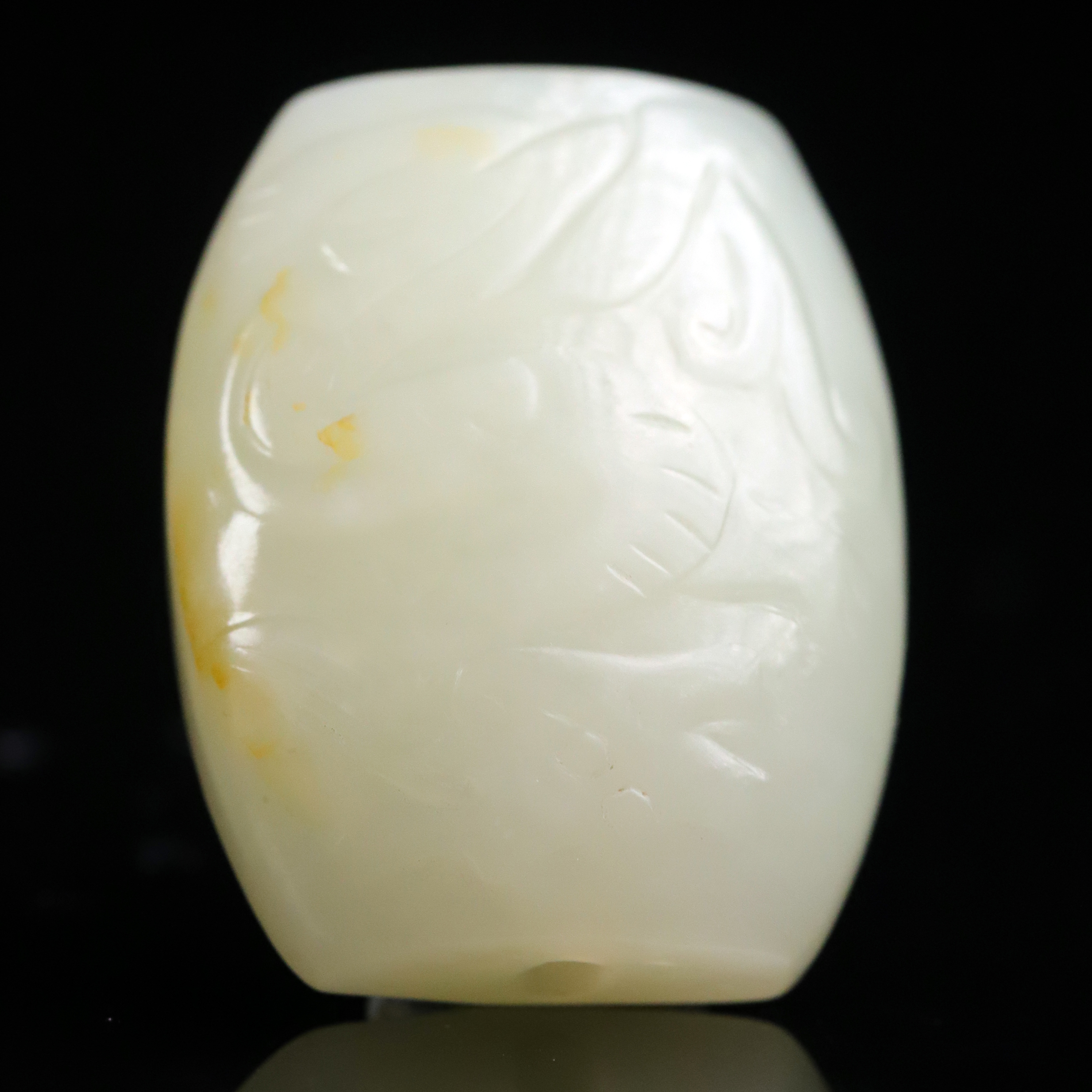 清代和田玉龟甲花件-CS