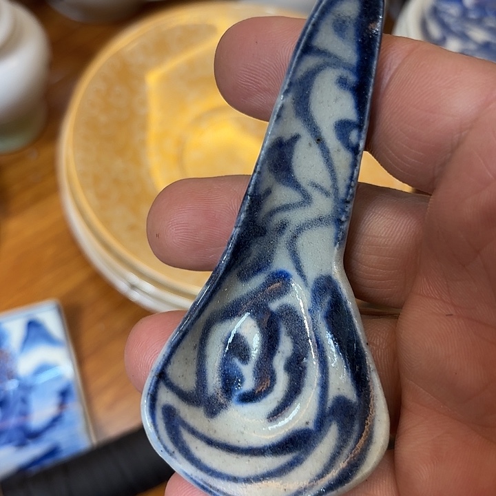 狼***牙陶瓷摆件不固定一件