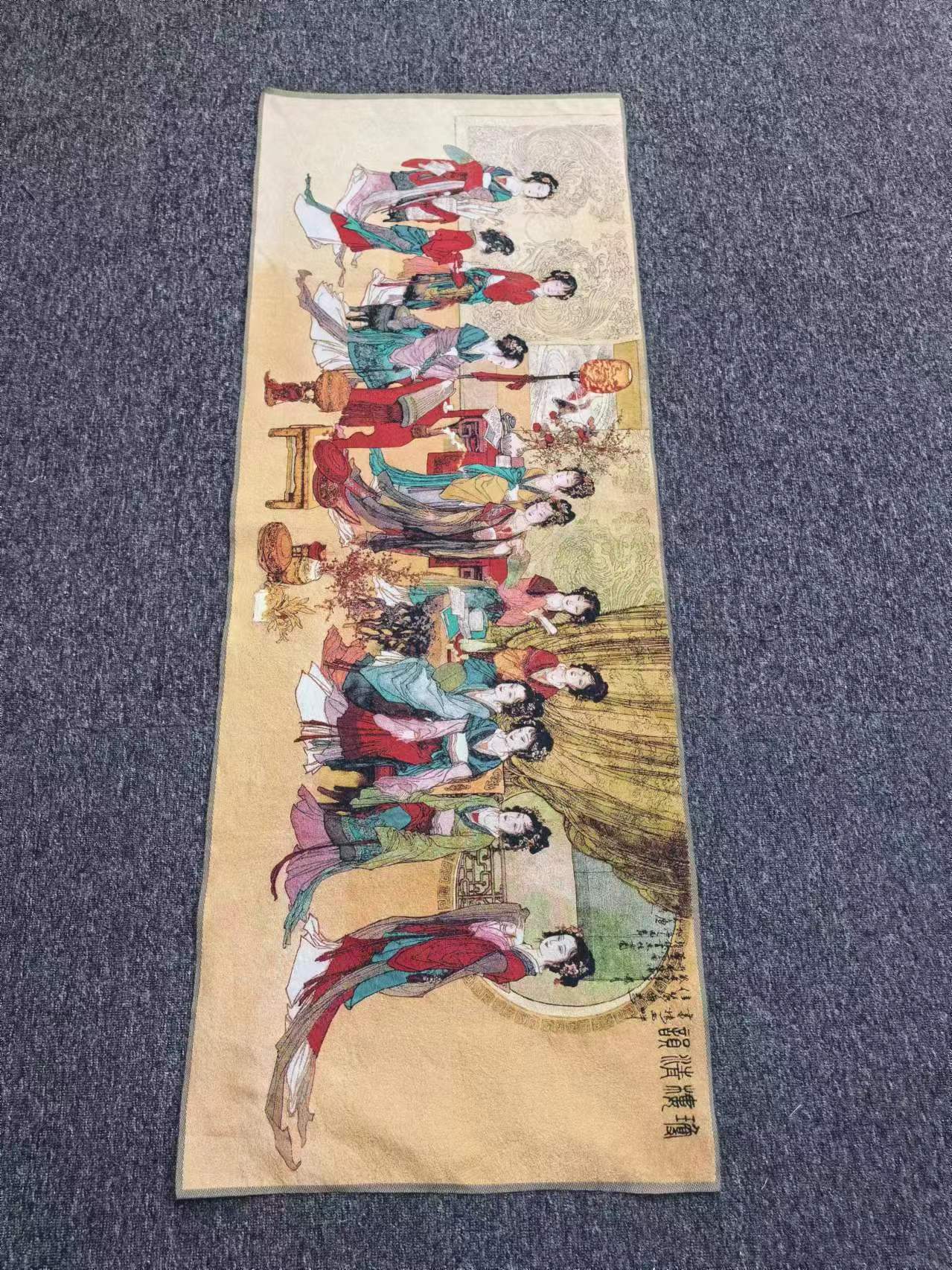 刺绣《十二金钗--2》尺寸1.6米0.6米软片无装裱