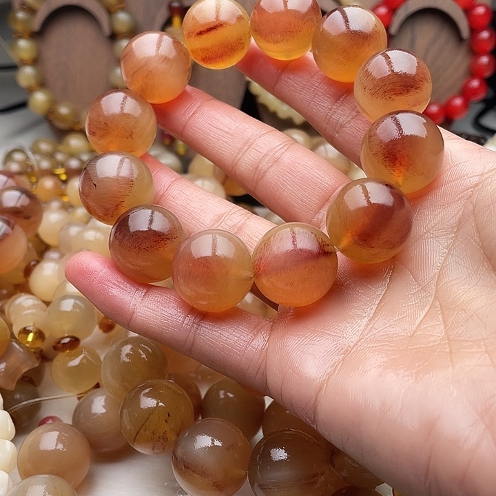 宝***缘珐琅非金属20花血手串