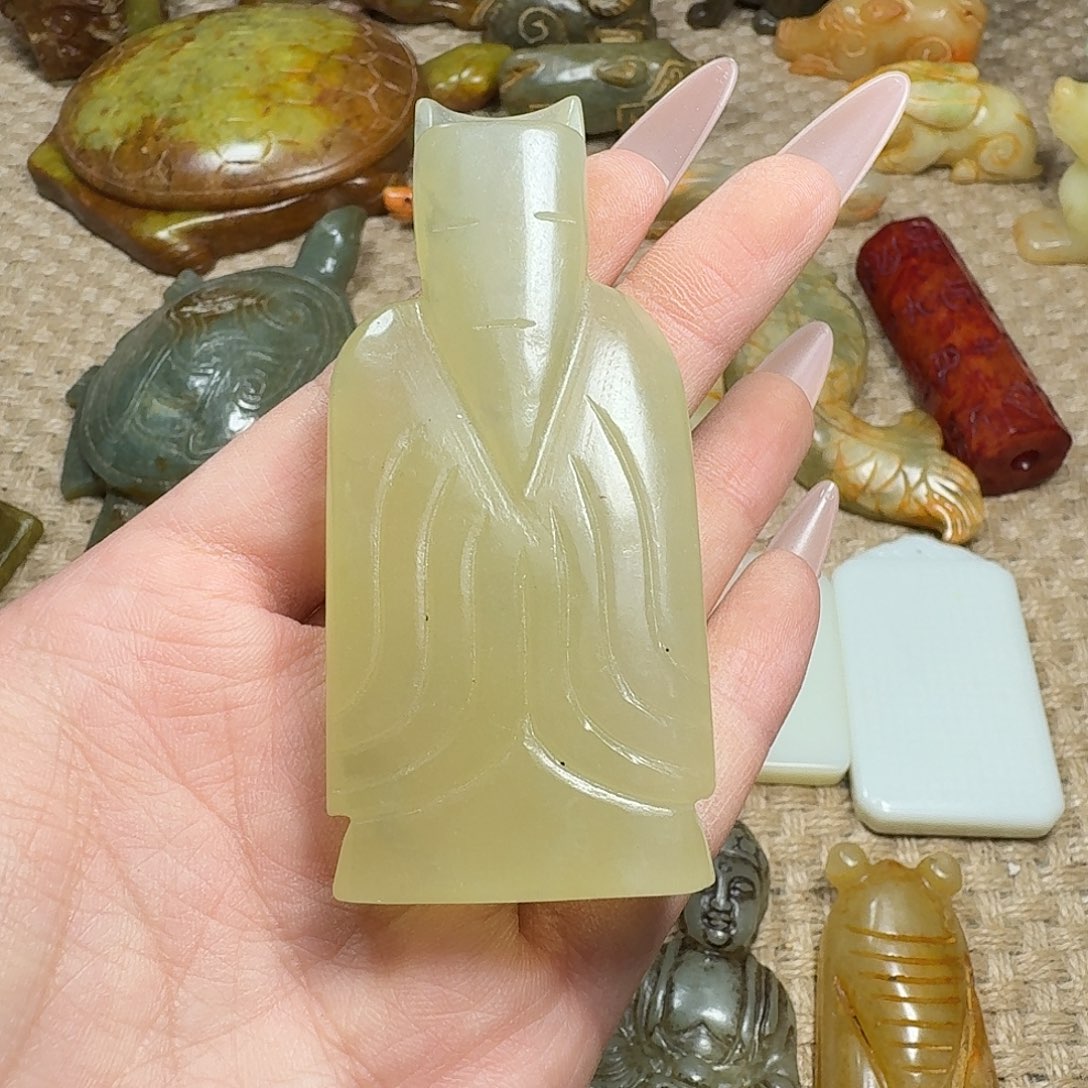 白玉菩提吊坠挂件