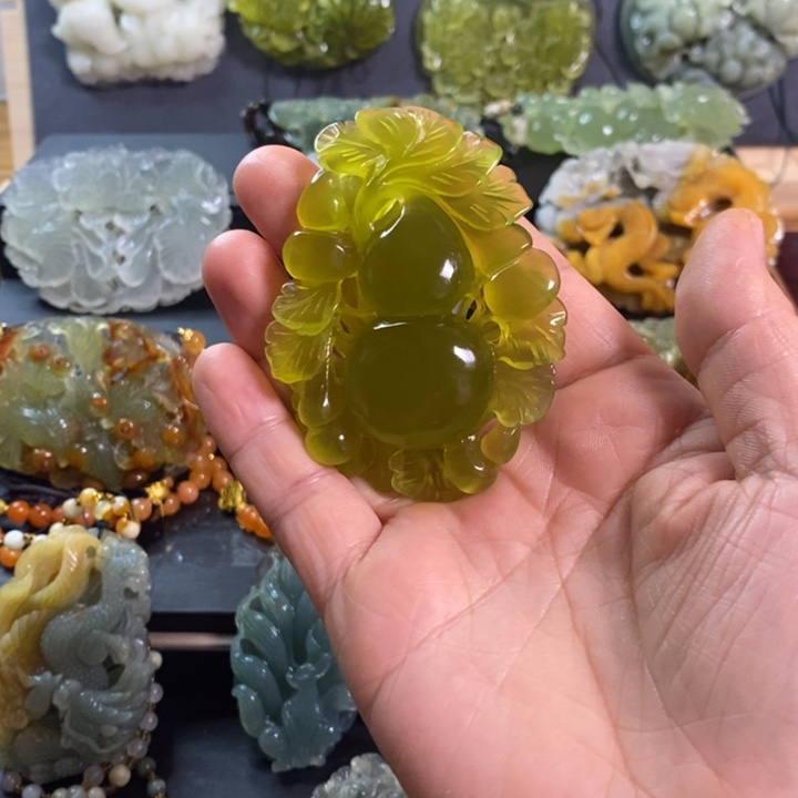 觉***悟岫玉未镶嵌项链毛衣链
