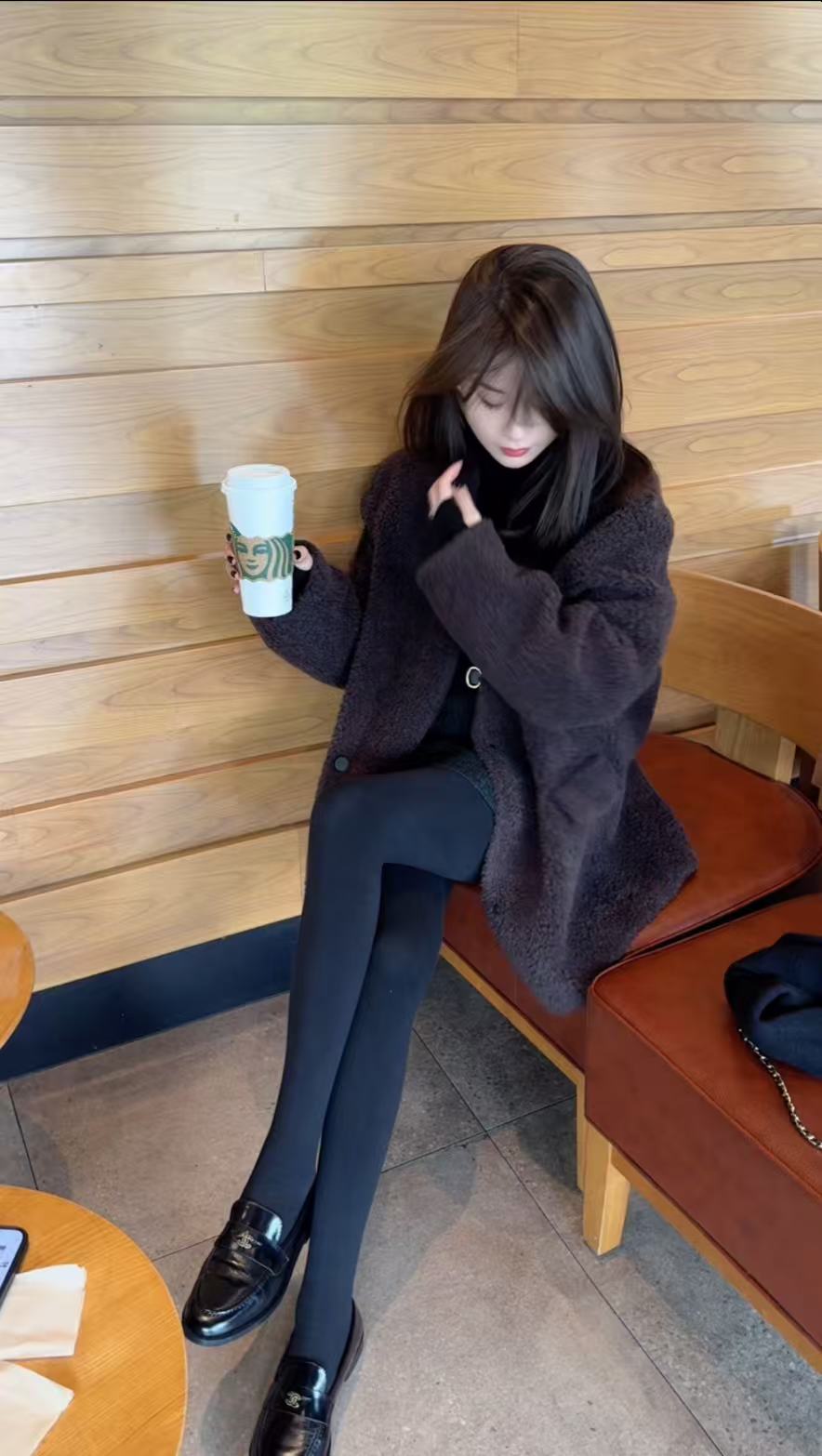 【欣名衣扬】暖洋洋~冬季新款V领前两包盖厚款毛毛外套