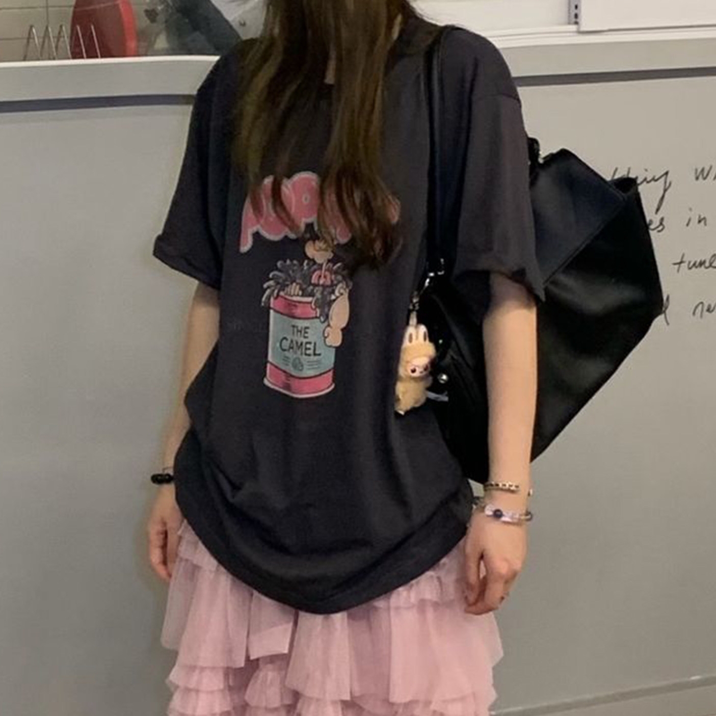 P&C studio 【大力水手】设计师宽松减龄撞色百搭短袖T恤