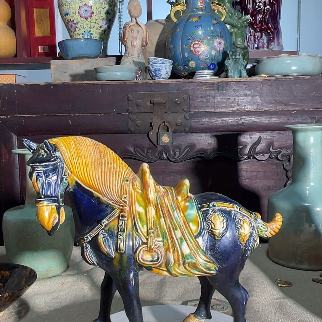 吉***康摆件三彩瓷瓷瓷瓷瓷瓷