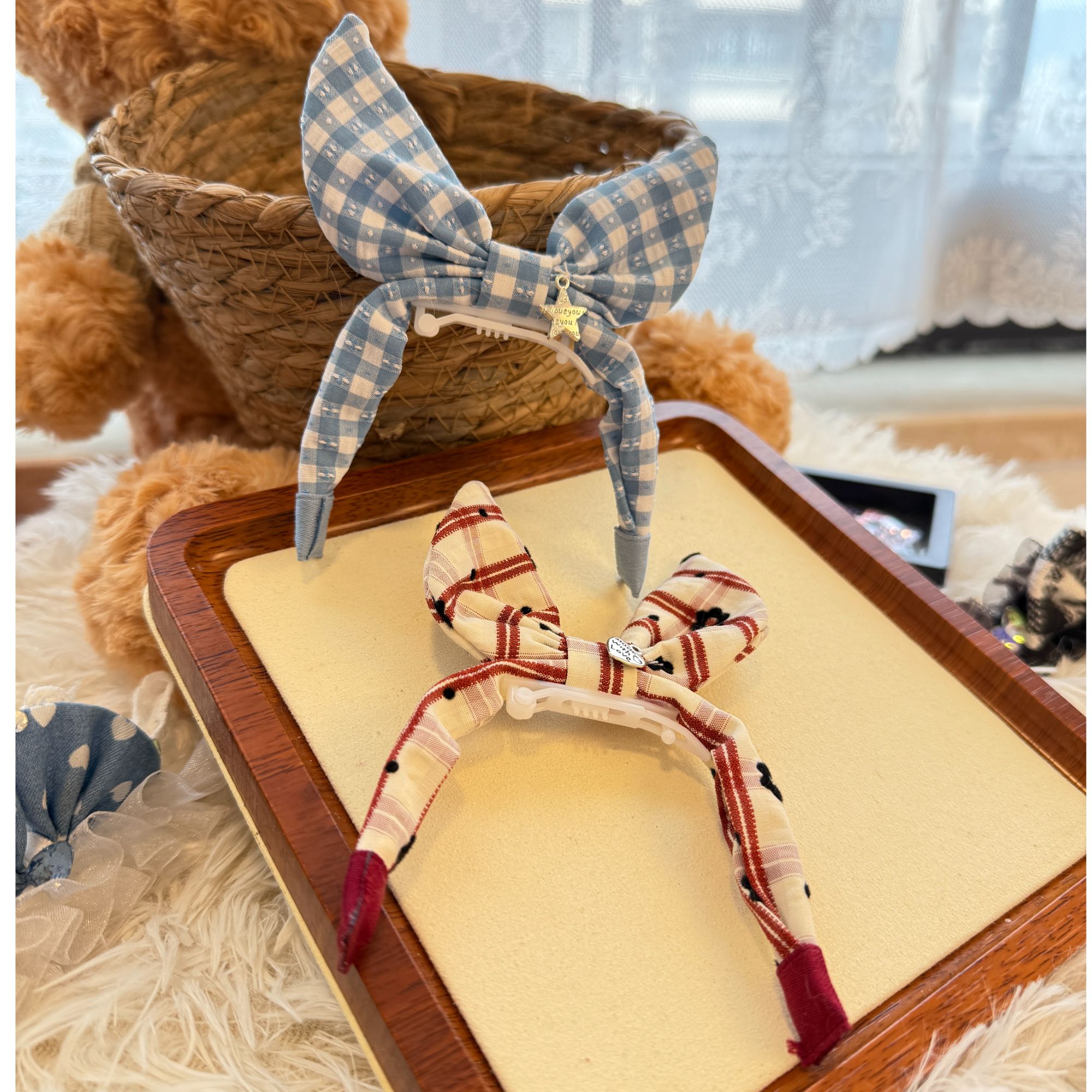 西施马尔济斯约克夏比熊泰迪兔子发夹两色可选气质发饰韩版发卡