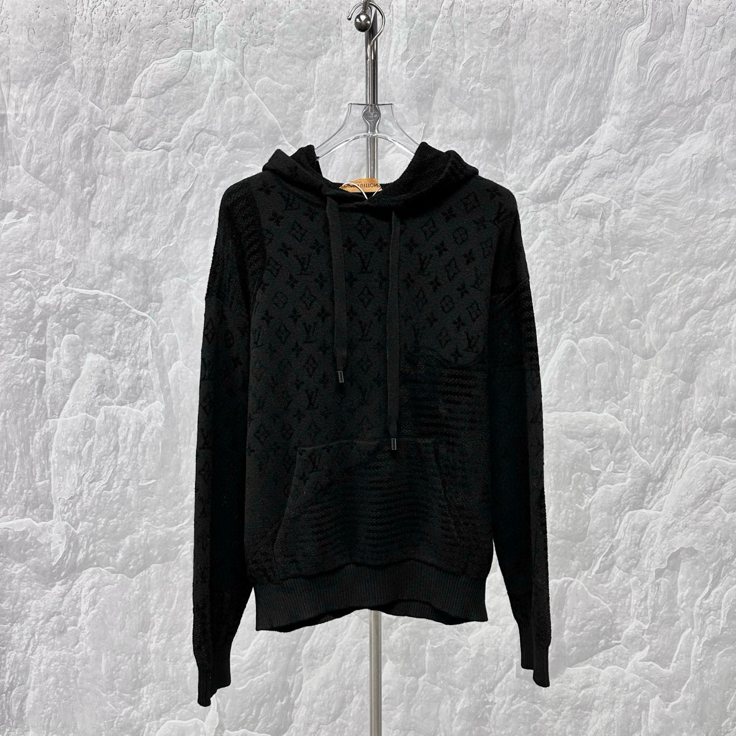 未使用 LouisVuitton/路易威登 SS25 拼接提花连帽卫衣M码TD00152
