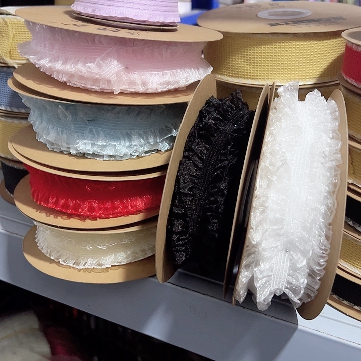 3的弹力裙边纱粉蓝紫黑色纯白各10码材料