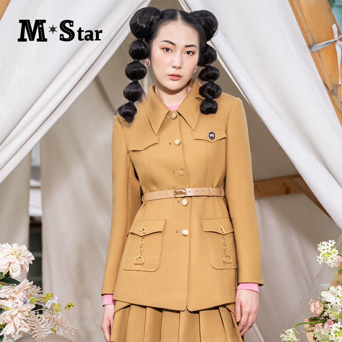 【芊芊专属】M-Star2023冬季复古法式外套 SCSG141554