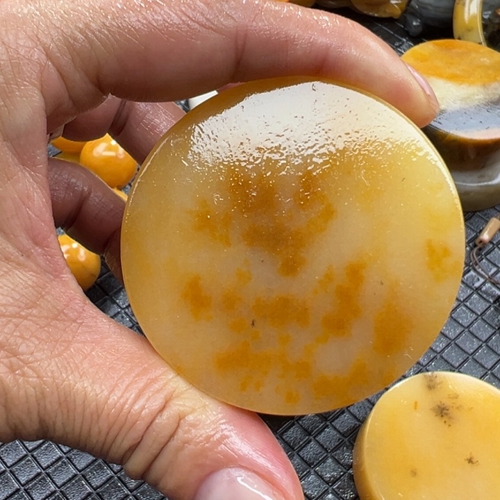 石英质玉（黄龙玉）颈饰未镶嵌