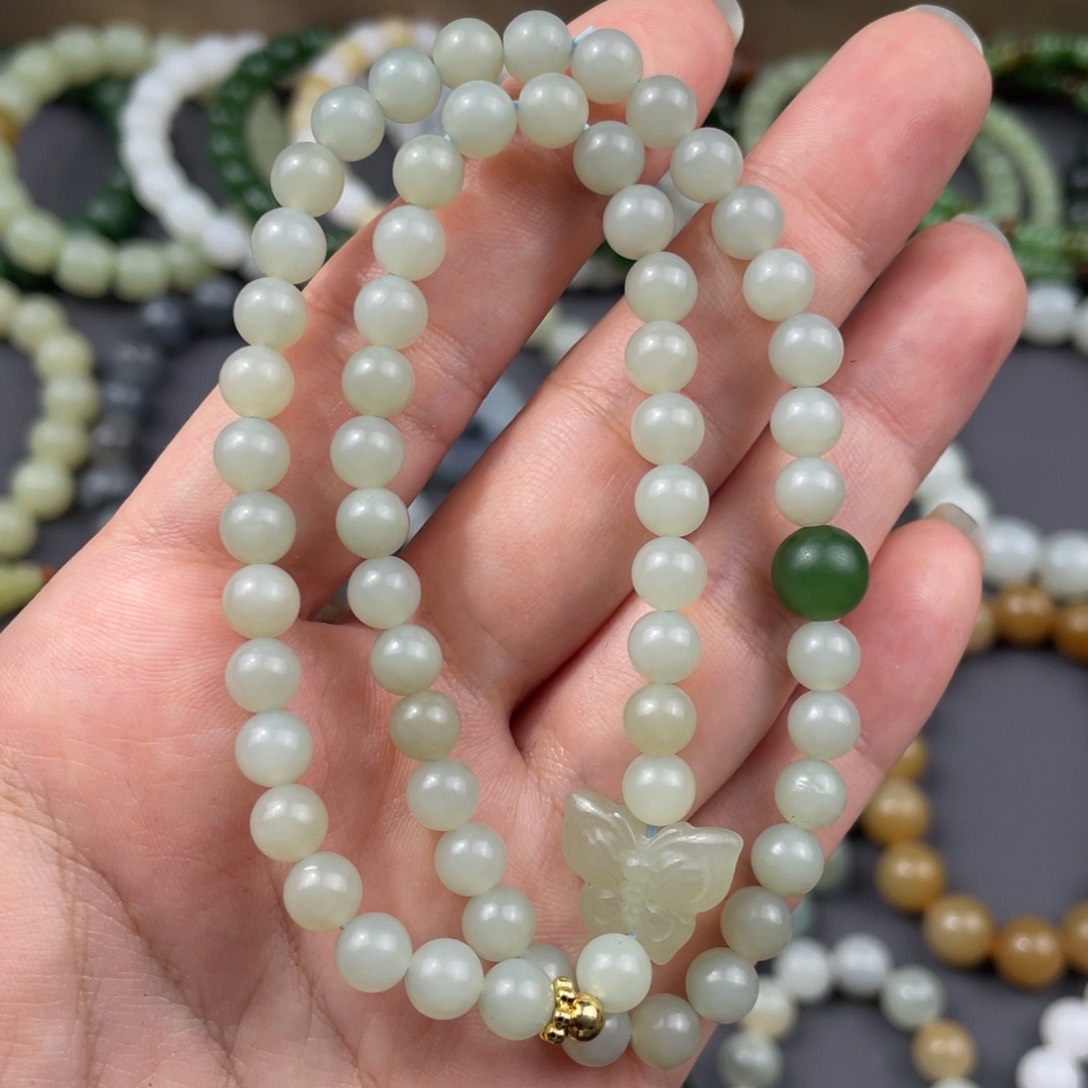 和田玉手串未镶嵌