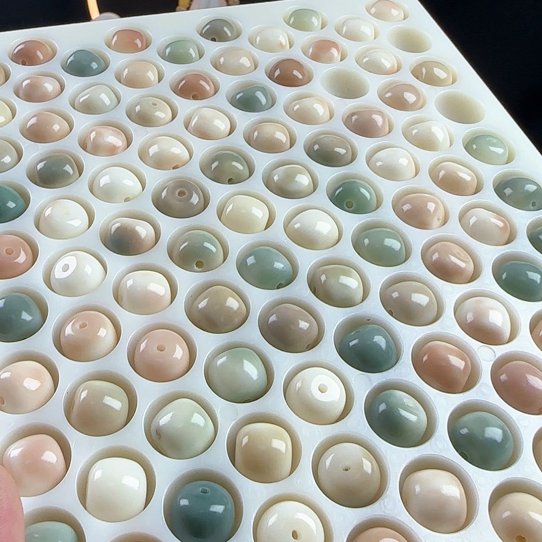 菩提根/象牙果手串卡12冰岛极光桶珠100颗➕20颗