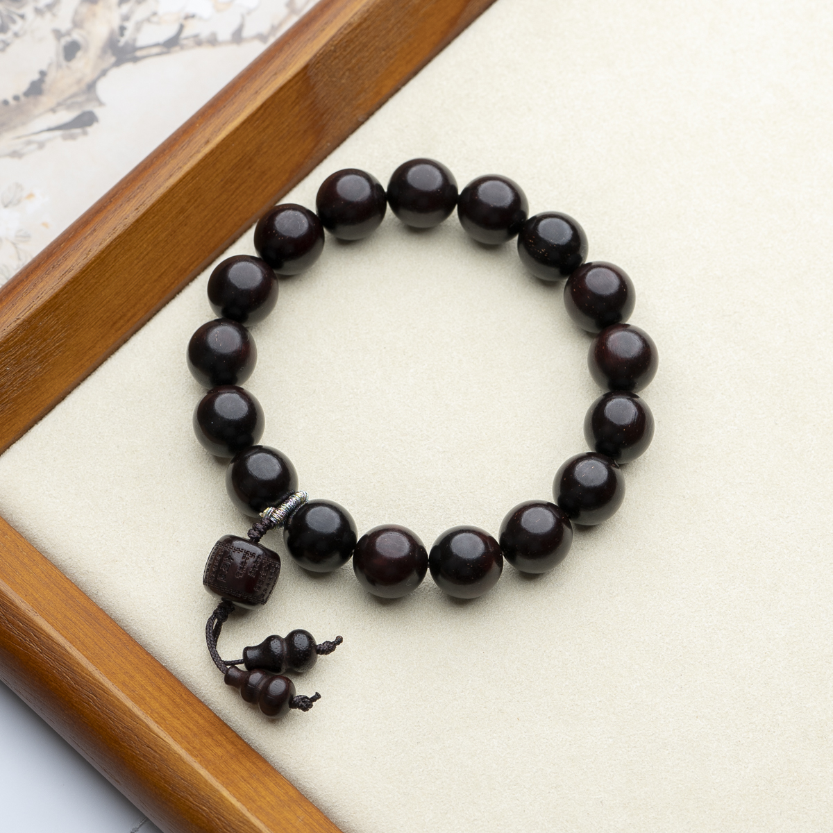 小叶紫檀12mm金星单圈手串男款女款佛珠文玩