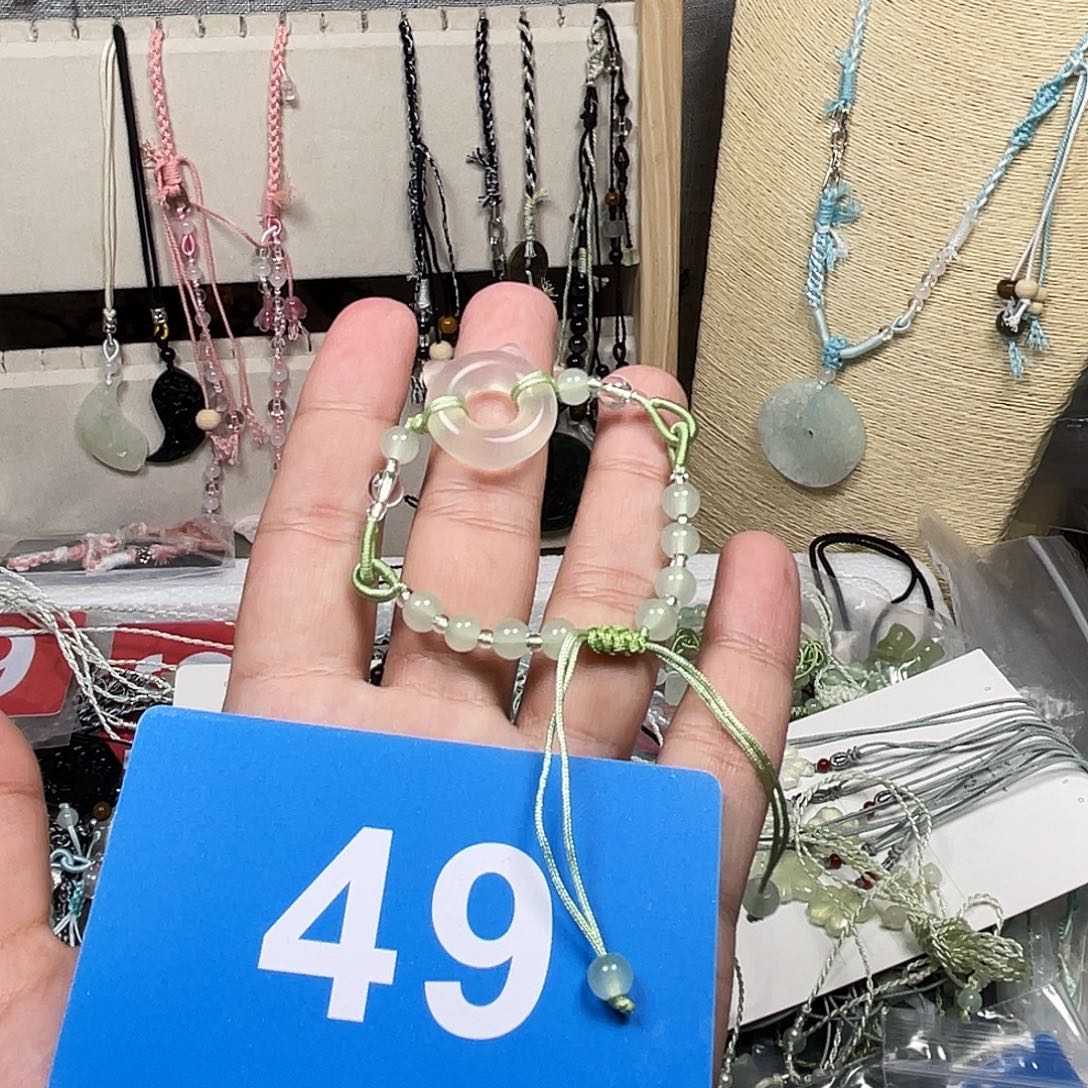 蛇纹石玉合金颈饰