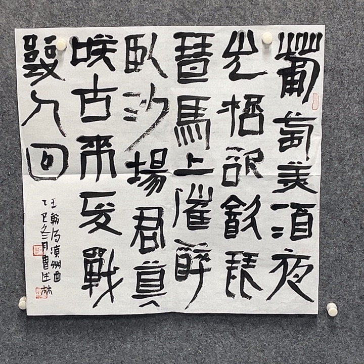 焕***新书法曹述林书法作品软片