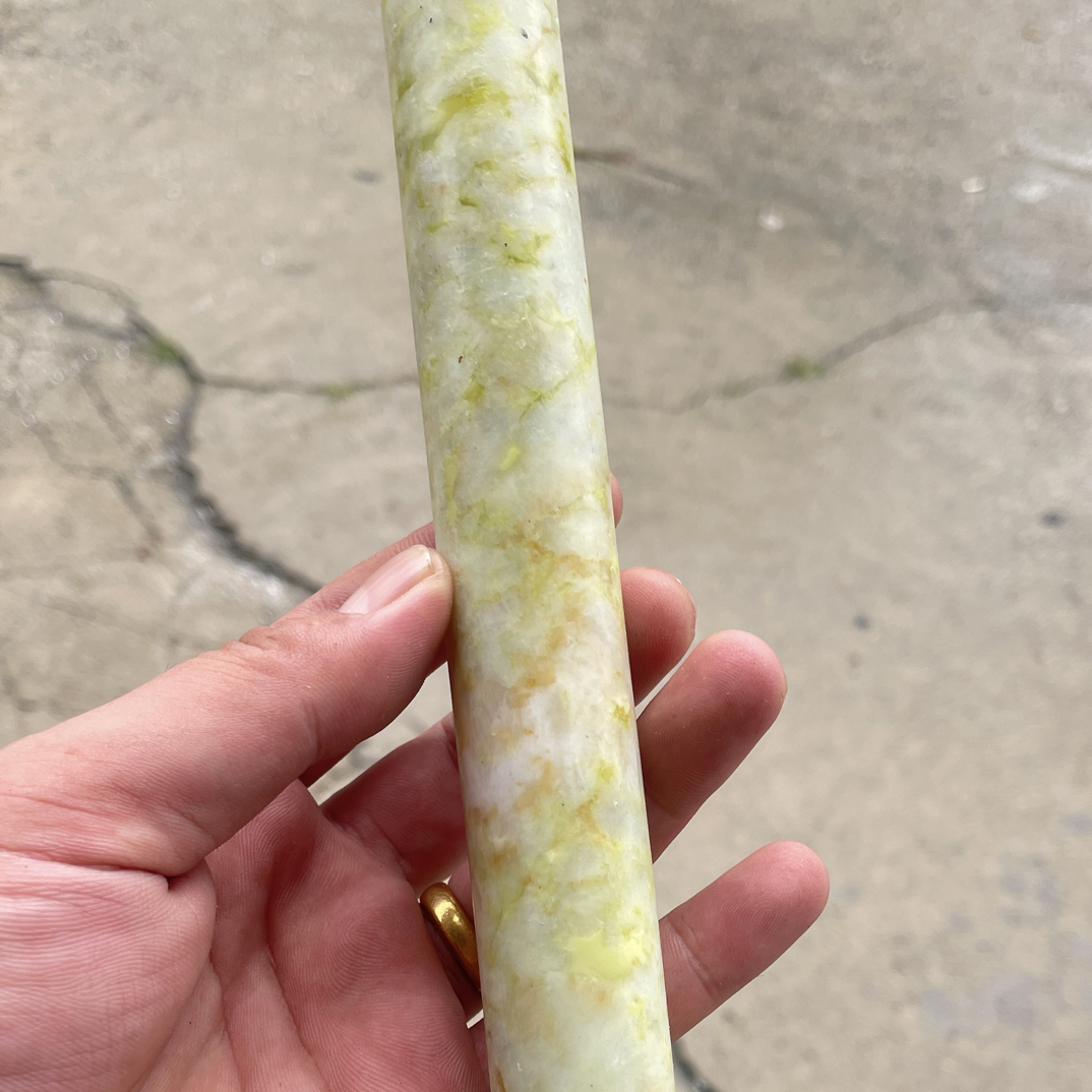 天然蛇纹石擀面杖家用不粘面饺子皮擀面棒