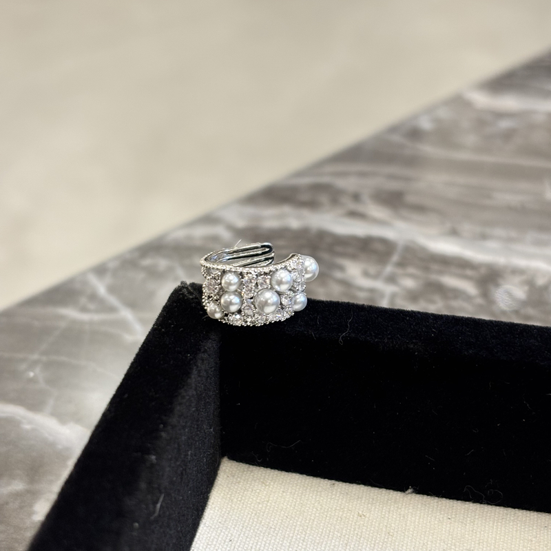 铜合金合成锆石耳饰 ZZ满镶耳夹EJ1207（一个）