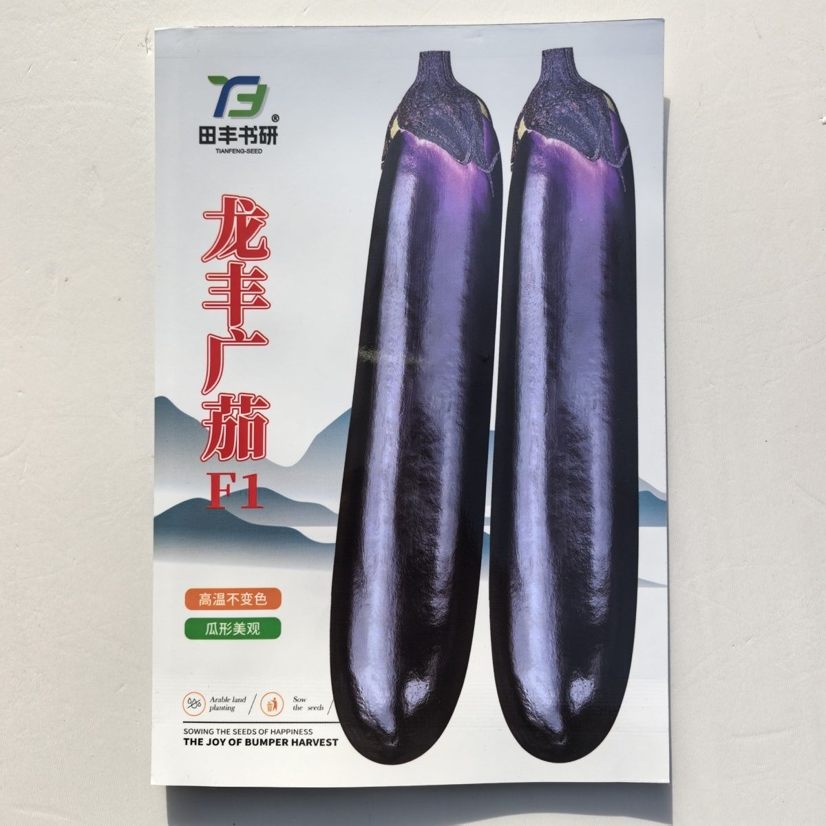 龙丰广茄紫茄子中晚熟深紫红棒长茄种子果肉白色肉质细嫩产量高