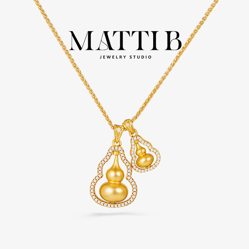 铜合金项链 网红爆款福禄古法气质轻奢葫芦坠链女高级感项链1830 