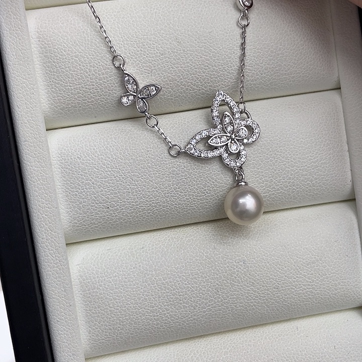 颈饰海水珍珠银S925镶嵌